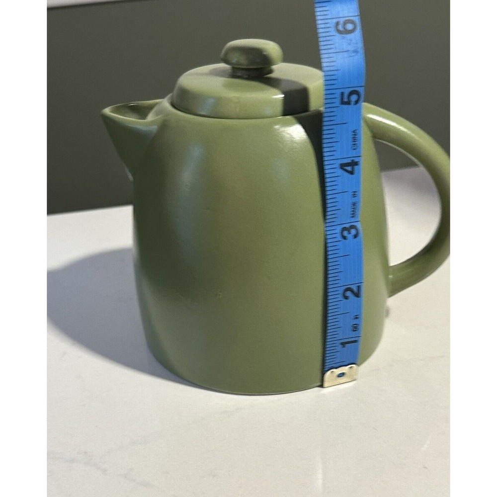 Starbucks Teapot Ceramic Tazo Pitcher Moss Green 25 Oz 700 ml 2012 New - Picture 5 of 8
